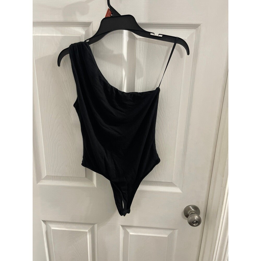 21 Saints One Shoulder Bodysuit Black Size M